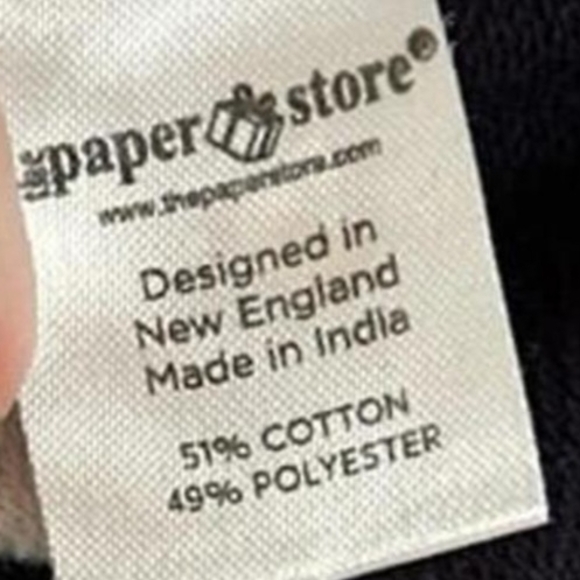 Striped Navy & White Hoodie Sweatshirt - Picture 5 of 5